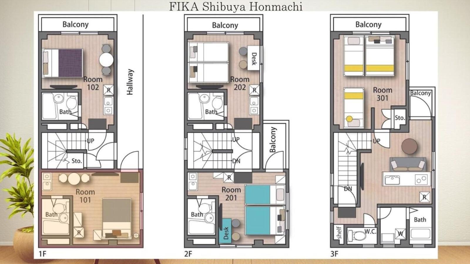 アパート Fika Shibuya Honmachi 101 東京都